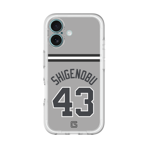 スリムプロテクションプレミアムケース［ 読売ジャイアンツ - #43 SHIGENOBU - ビジター ］