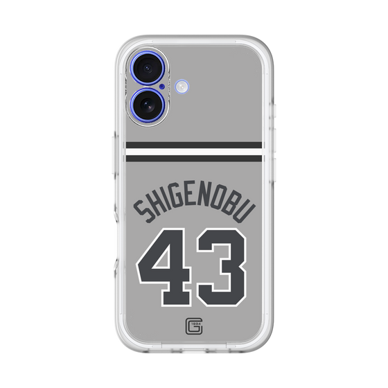 スリムプロテクションプレミアムケース［ 読売ジャイアンツ - #43 SHIGENOBU - ビジター ］