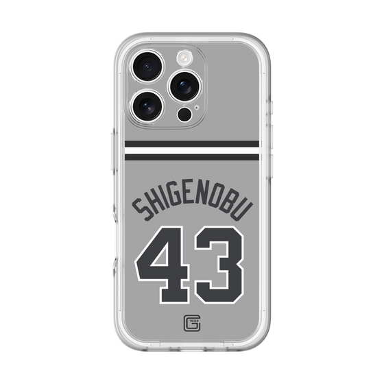 スリムプロテクションプレミアムケース［ 読売ジャイアンツ - #43 SHIGENOBU - ビジター ］