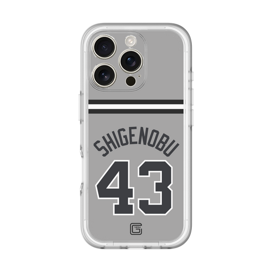 スリムプロテクションプレミアムケース［ 読売ジャイアンツ - #43 SHIGENOBU - ビジター ］