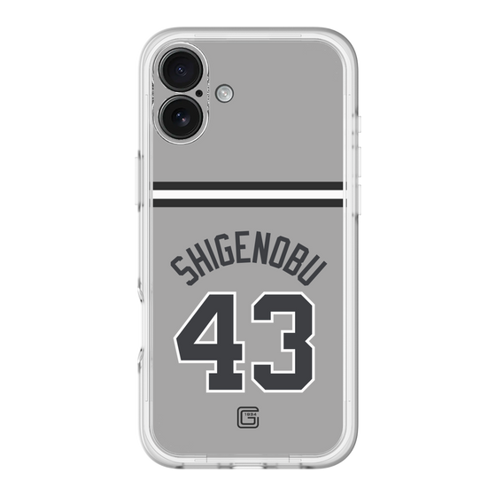 スリムプロテクションプレミアムケース［ 読売ジャイアンツ - #43 SHIGENOBU - ビジター ］