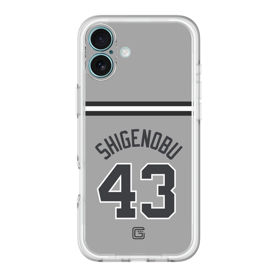 スリムプロテクションプレミアムケース［ 読売ジャイアンツ - #43 SHIGENOBU - ビジター ］