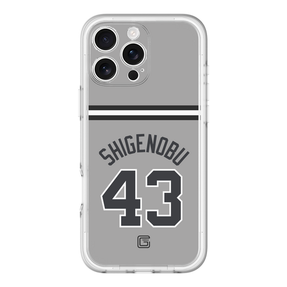 スリムプロテクションプレミアムケース［ 読売ジャイアンツ - #43 SHIGENOBU - ビジター ］