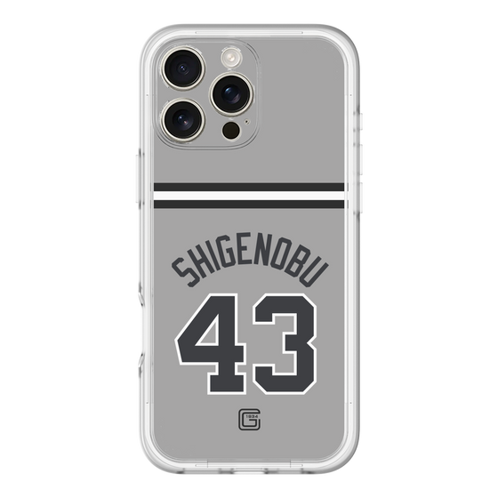 スリムプロテクションプレミアムケース［ 読売ジャイアンツ - #43 SHIGENOBU - ビジター ］