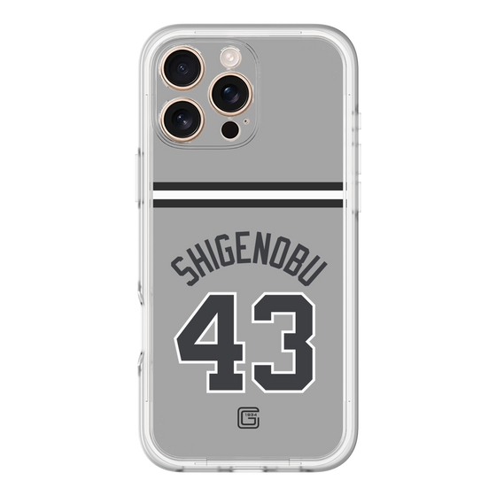 スリムプロテクションプレミアムケース［ 読売ジャイアンツ - #43 SHIGENOBU - ビジター ］