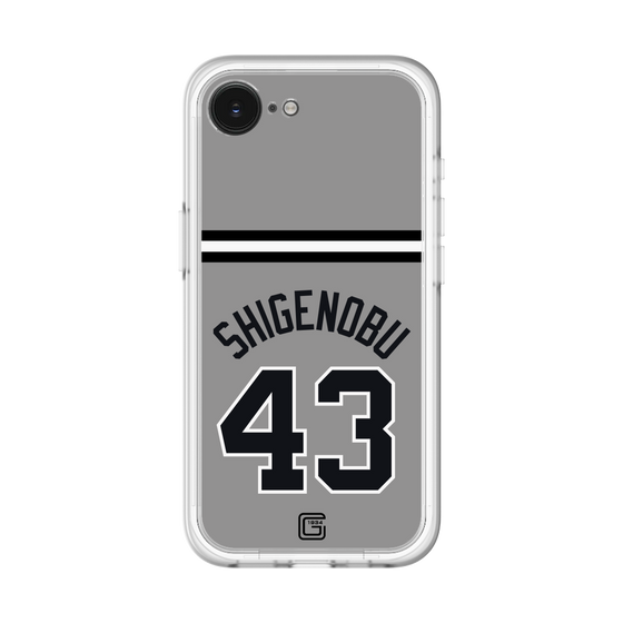 スリムプロテクションプレミアムケース［ 読売ジャイアンツ - #43 SHIGENOBU - ビジター ］