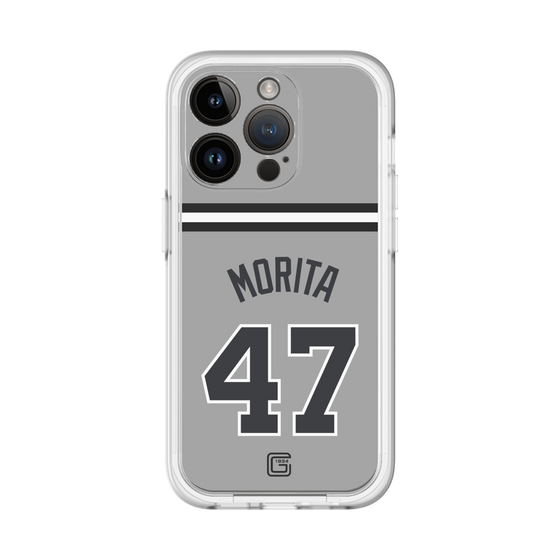 スリムプロテクションプレミアムケース［ 読売ジャイアンツ - #47 MORITA - ビジター ］