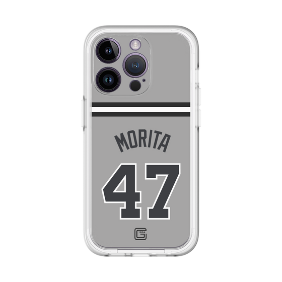 スリムプロテクションプレミアムケース［ 読売ジャイアンツ - #47 MORITA - ビジター ］