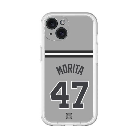 スリムプロテクションプレミアムケース［ 読売ジャイアンツ - #47 MORITA - ビジター ］