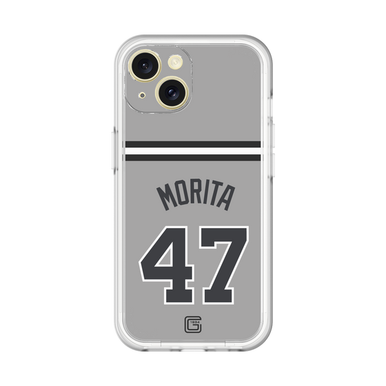 スリムプロテクションプレミアムケース［ 読売ジャイアンツ - #47 MORITA - ビジター ］