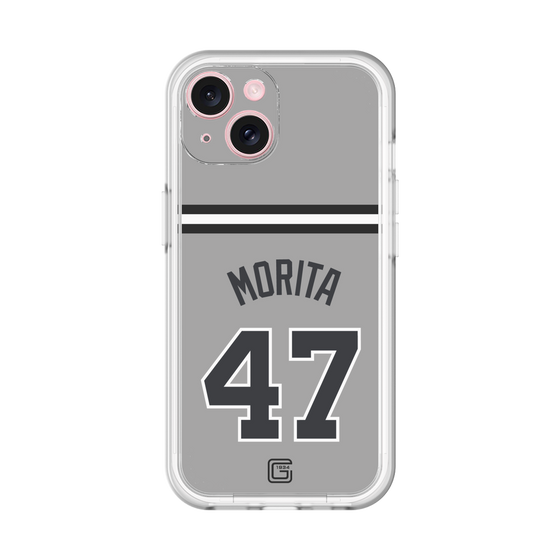 スリムプロテクションプレミアムケース［ 読売ジャイアンツ - #47 MORITA - ビジター ］
