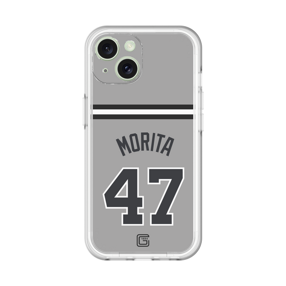 スリムプロテクションプレミアムケース［ 読売ジャイアンツ - #47 MORITA - ビジター ］