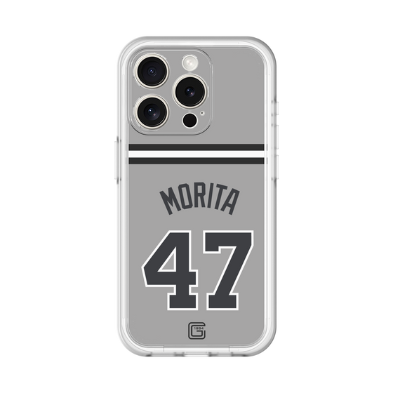 スリムプロテクションプレミアムケース［ 読売ジャイアンツ - #47 MORITA - ビジター ］