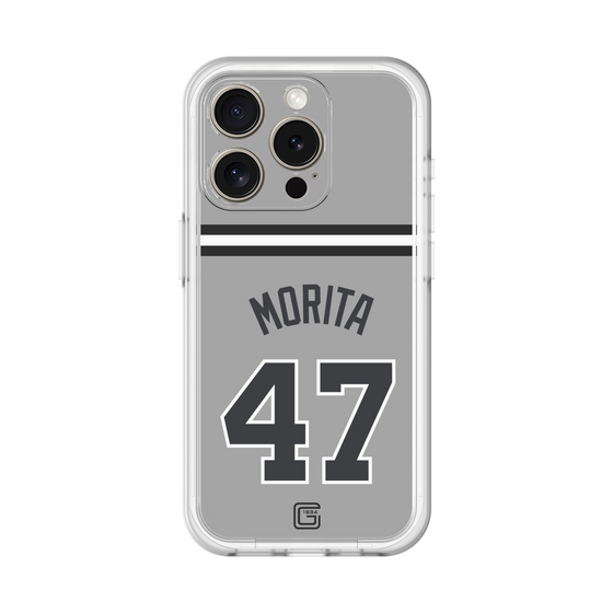 スリムプロテクションプレミアムケース［ 読売ジャイアンツ - #47 MORITA - ビジター ］