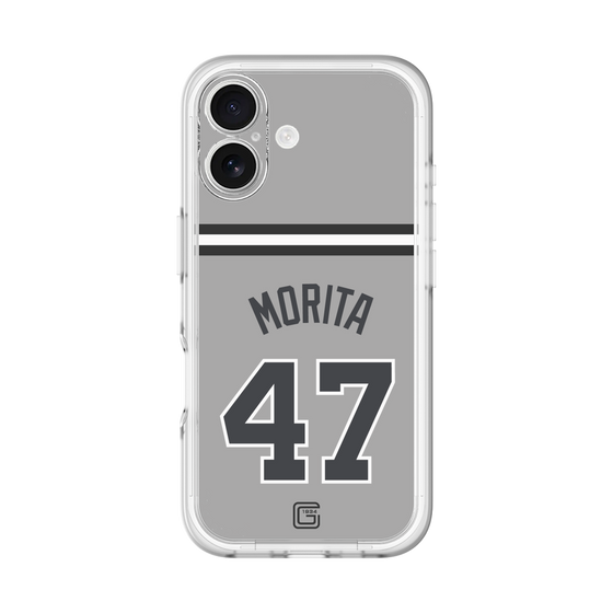 スリムプロテクションプレミアムケース［ 読売ジャイアンツ - #47 MORITA - ビジター ］
