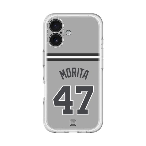 スリムプロテクションプレミアムケース［ 読売ジャイアンツ - #47 MORITA - ビジター ］