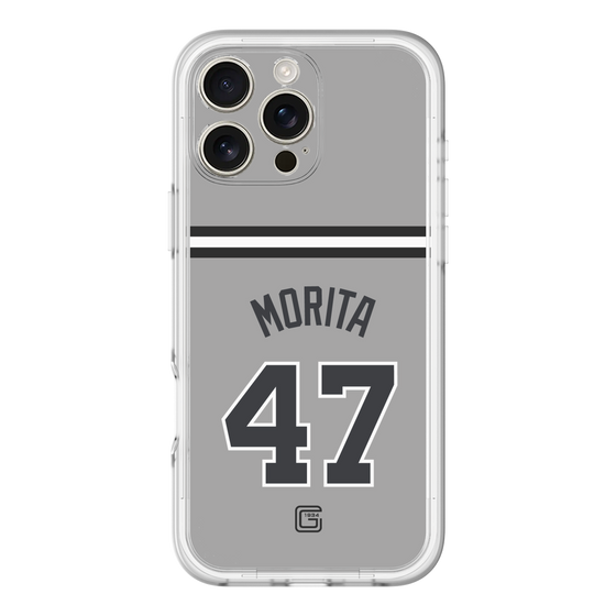 スリムプロテクションプレミアムケース［ 読売ジャイアンツ - #47 MORITA - ビジター ］