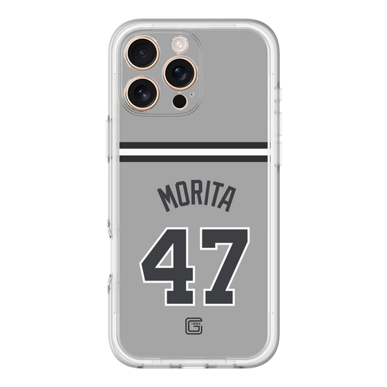 スリムプロテクションプレミアムケース［ 読売ジャイアンツ - #47 MORITA - ビジター ］