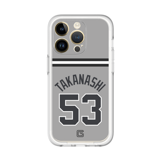 スリムプロテクションプレミアムケース［ 読売ジャイアンツ - #53 TAKANASHI - ビジター ］