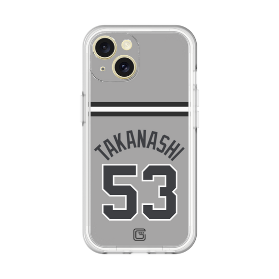 スリムプロテクションプレミアムケース［ 読売ジャイアンツ - #53 TAKANASHI - ビジター ］