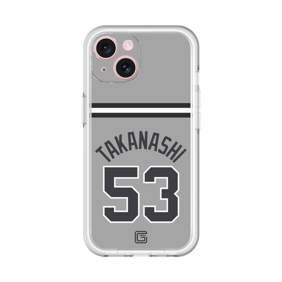 スリムプロテクションプレミアムケース［ 読売ジャイアンツ - #53 TAKANASHI - ビジター ］