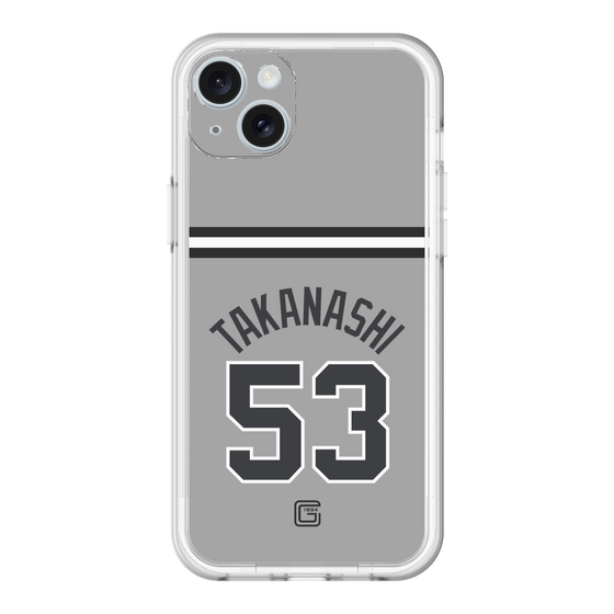 スリムプロテクションプレミアムケース［ 読売ジャイアンツ - #53 TAKANASHI - ビジター ］