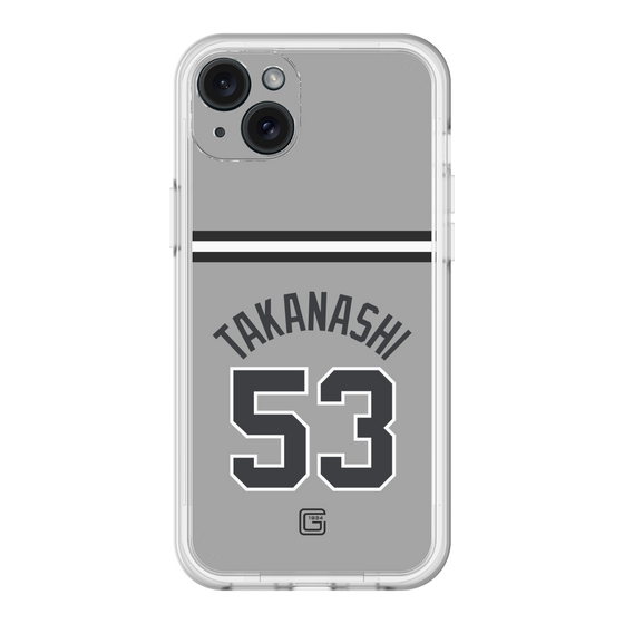 スリムプロテクションプレミアムケース［ 読売ジャイアンツ - #53 TAKANASHI - ビジター ］