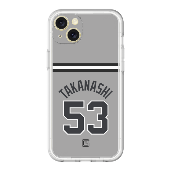 スリムプロテクションプレミアムケース［ 読売ジャイアンツ - #53 TAKANASHI - ビジター ］