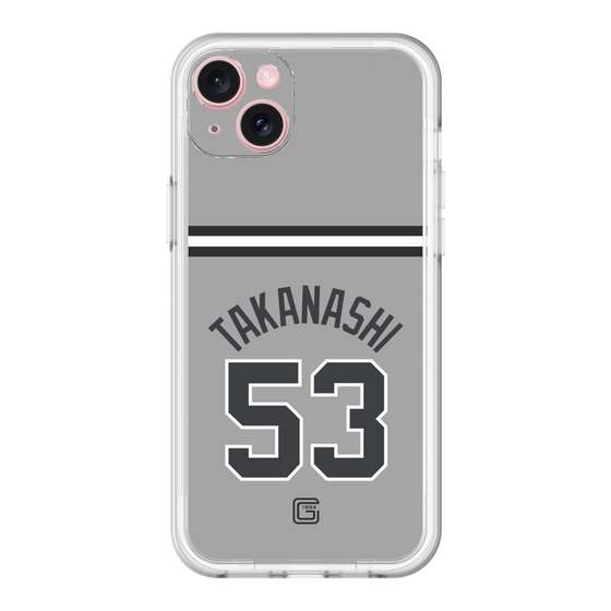 スリムプロテクションプレミアムケース［ 読売ジャイアンツ - #53 TAKANASHI - ビジター ］