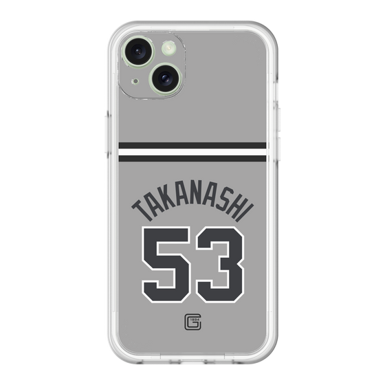 スリムプロテクションプレミアムケース［ 読売ジャイアンツ - #53 TAKANASHI - ビジター ］
