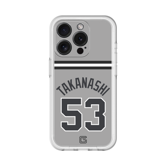 スリムプロテクションプレミアムケース［ 読売ジャイアンツ - #53 TAKANASHI - ビジター ］