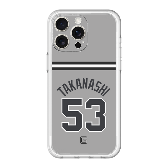 スリムプロテクションプレミアムケース［ 読売ジャイアンツ - #53 TAKANASHI - ビジター ］
