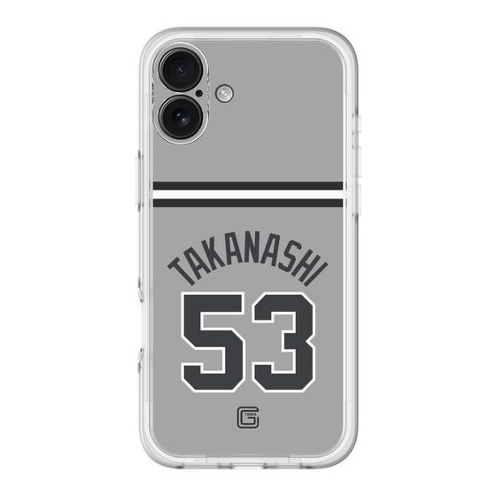 スリムプロテクションプレミアムケース［ 読売ジャイアンツ - #53 TAKANASHI - ビジター ］