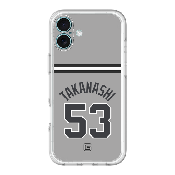 スリムプロテクションプレミアムケース［ 読売ジャイアンツ - #53 TAKANASHI - ビジター ］