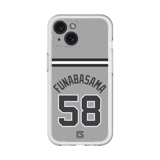 スリムプロテクションプレミアムケース［ 読売ジャイアンツ - #58 FUNABASAMA - ビジター ］