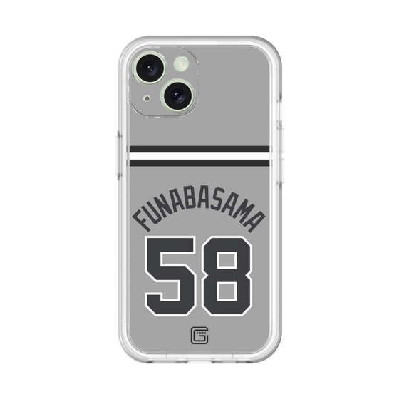 スリムプロテクションプレミアムケース［ 読売ジャイアンツ - #58 FUNABASAMA - ビジター ］