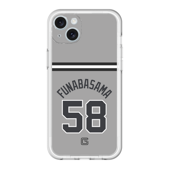 スリムプロテクションプレミアムケース［ 読売ジャイアンツ - #58 FUNABASAMA - ビジター ］