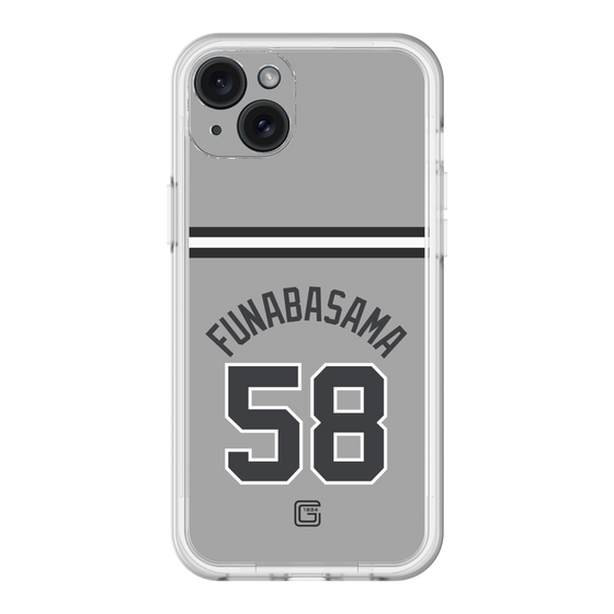 スリムプロテクションプレミアムケース［ 読売ジャイアンツ - #58 FUNABASAMA - ビジター ］