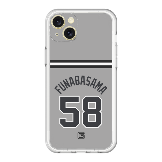 スリムプロテクションプレミアムケース［ 読売ジャイアンツ - #58 FUNABASAMA - ビジター ］