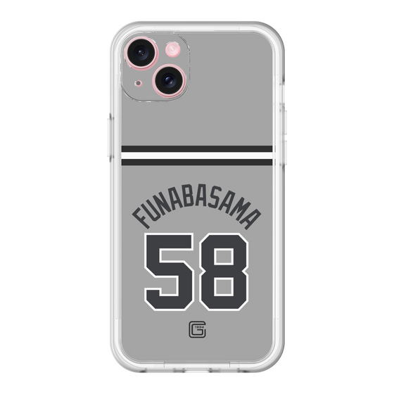 スリムプロテクションプレミアムケース［ 読売ジャイアンツ - #58 FUNABASAMA - ビジター ］