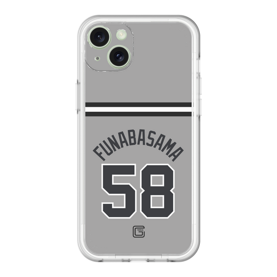 スリムプロテクションプレミアムケース［ 読売ジャイアンツ - #58 FUNABASAMA - ビジター ］