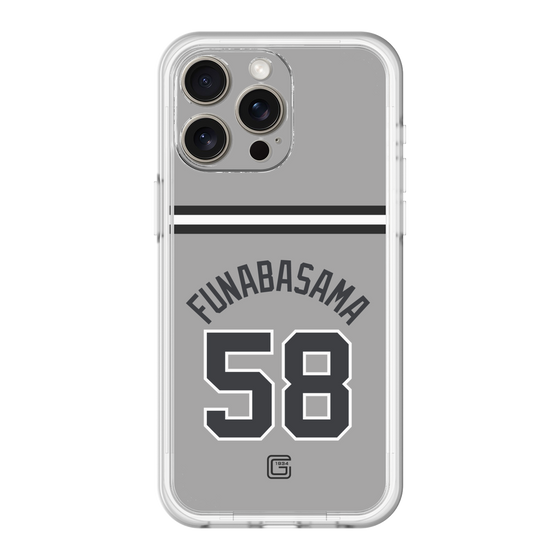スリムプロテクションプレミアムケース［ 読売ジャイアンツ - #58 FUNABASAMA - ビジター ］