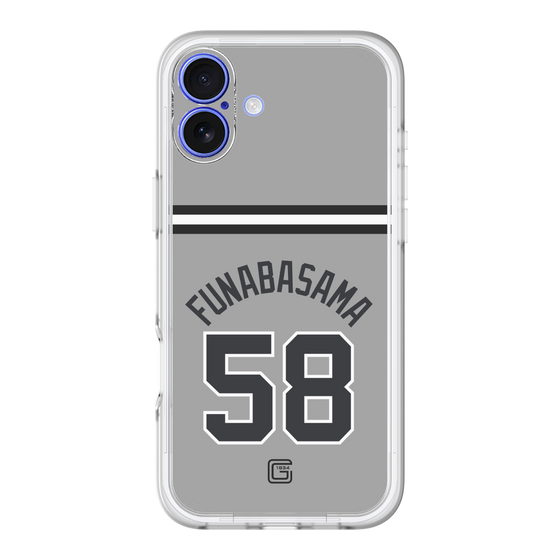 スリムプロテクションプレミアムケース［ 読売ジャイアンツ - #58 FUNABASAMA - ビジター ］