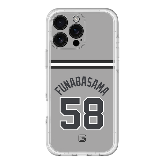 スリムプロテクションプレミアムケース［ 読売ジャイアンツ - #58 FUNABASAMA - ビジター ］