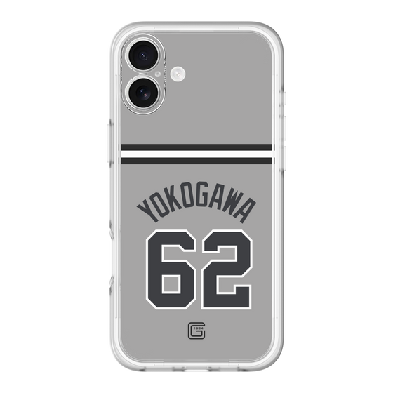 スリムプロテクションプレミアムケース［ 読売ジャイアンツ - #62 YOKOGAWA - ビジター ］