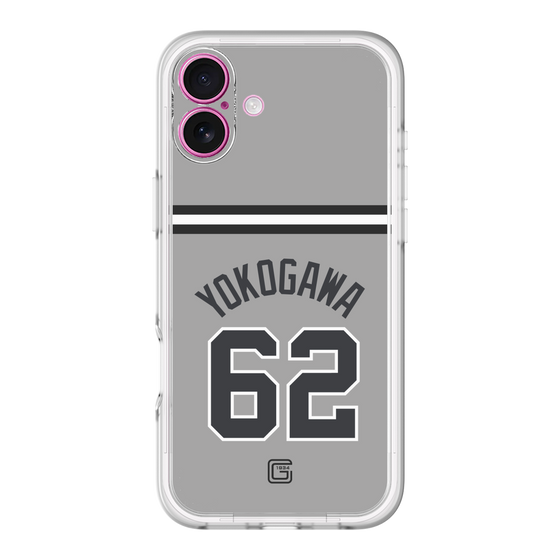 スリムプロテクションプレミアムケース［ 読売ジャイアンツ - #62 YOKOGAWA - ビジター ］