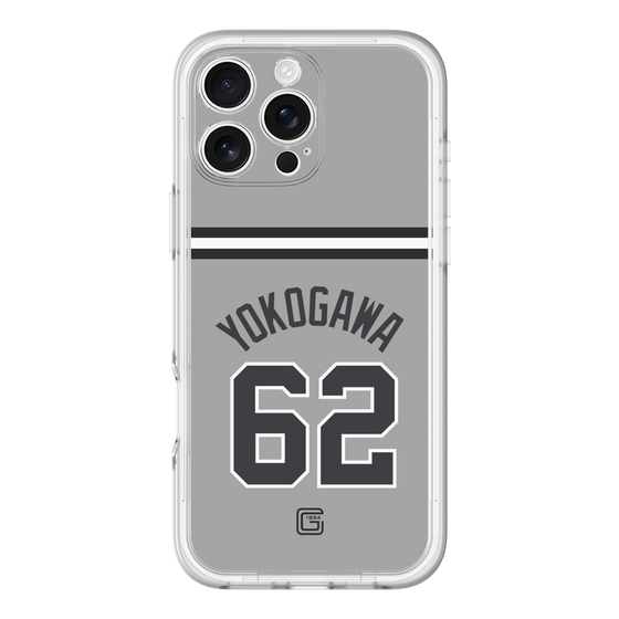 スリムプロテクションプレミアムケース［ 読売ジャイアンツ - #62 YOKOGAWA - ビジター ］