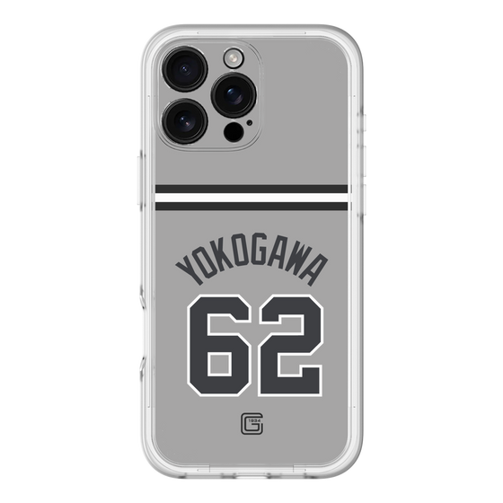 スリムプロテクションプレミアムケース［ 読売ジャイアンツ - #62 YOKOGAWA - ビジター ］