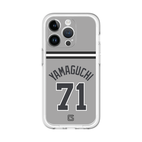 スリムプロテクションプレミアムケース［ 読売ジャイアンツ - #71 YAMAGUCHI - ビジター ］