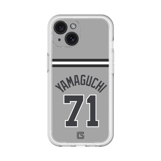 スリムプロテクションプレミアムケース［ 読売ジャイアンツ - #71 YAMAGUCHI - ビジター ］